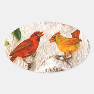 Cardinals. Singing of love