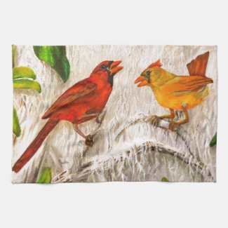 Cardinals. Singing of love