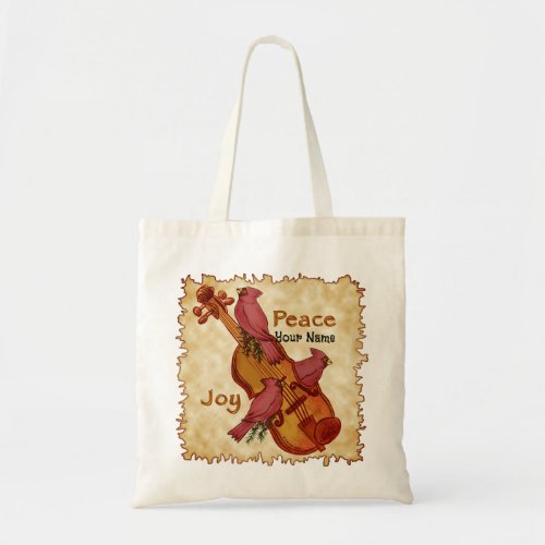 Cardinals Violin  Tote Bag