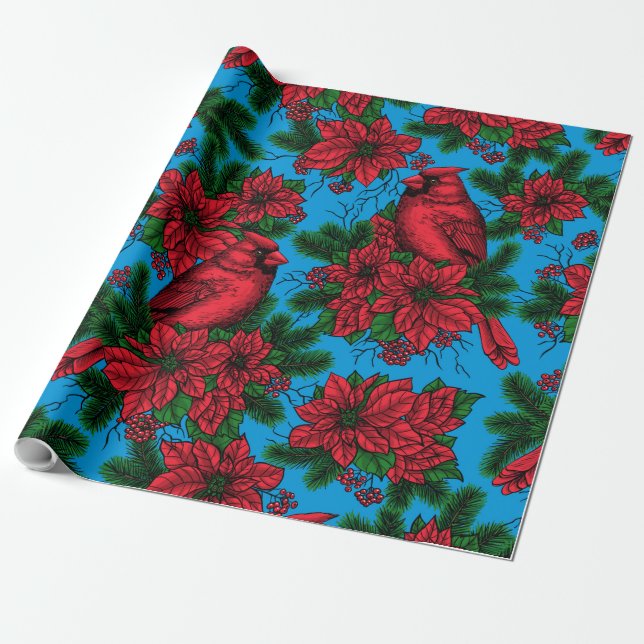 Cardinals Wrapping Paper (Unrolled)