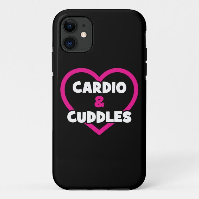 Cardio and Cuddles - Funny Novelty Gym Workout Case-Mate iPhone Case (Back)