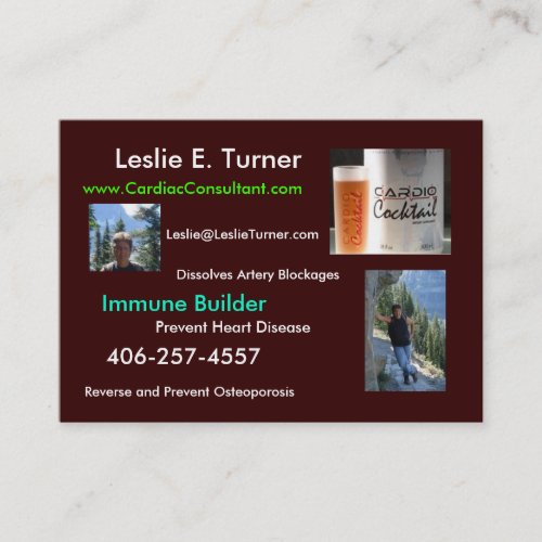 Cardio Cocktail _ Healthy Heart Business Card