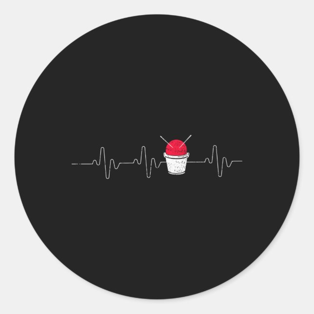 Cardio Drumming Hebeat Fitness Class Gym Workout E Classic Round Sticker (Front)