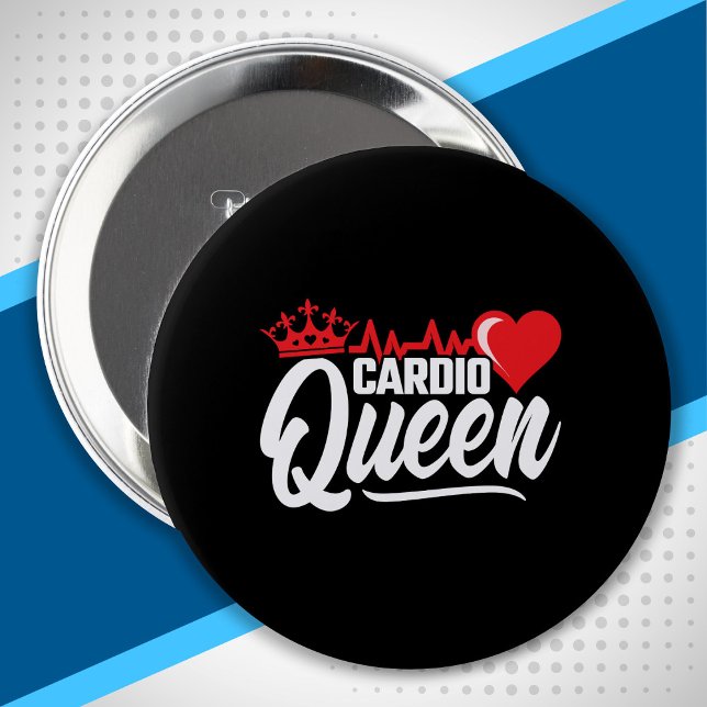 Cardio Fitness Queen Crown Gym Exercise Workout  Button (Creator Uploaded)