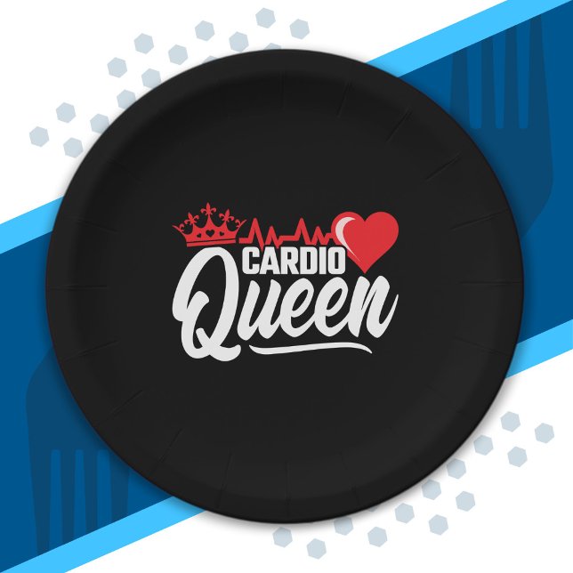 Cardio Fitness Queen Crown Gym Exercise Workout  Paper Plates (Creator Uploaded)