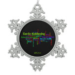 Cardio Kickboxing Word Cloud Snowflake Pewter Christmas Ornament Cardio Kickboxing Word Cloud Snowflake Pewter Christmas Ornament