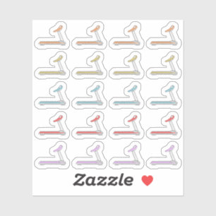 Cardio Treadmill Fitness Exercise Gym Planner Sticker