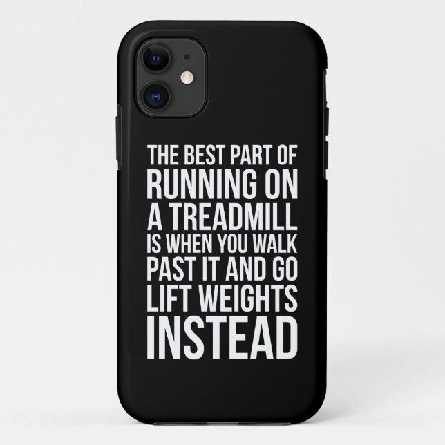 Cardio, Treadmill Running vs Lifting - Funny Gym Case-Mate iPhone Case (Back)