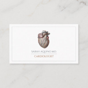 Cardiologist Anatomical Heart Business Card