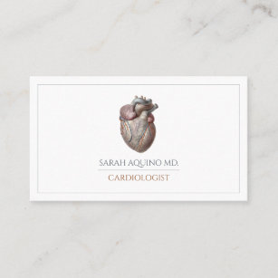 Cardiologist Anatomical Heart Business Card