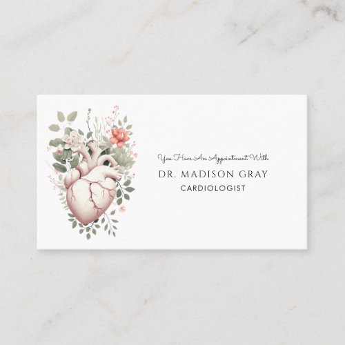 Cardiologist  appointment card