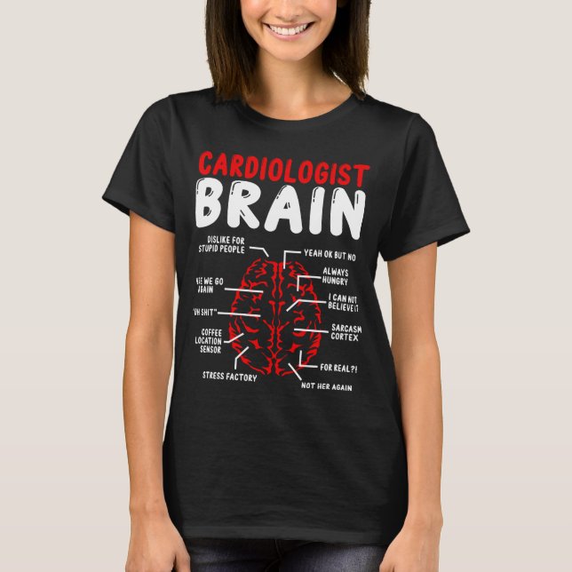 Cardiologist Badge Reel Cardiology Doctor T-Shirt (Front)