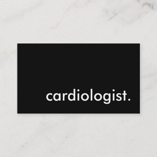 Customizable cardiologist. business card template