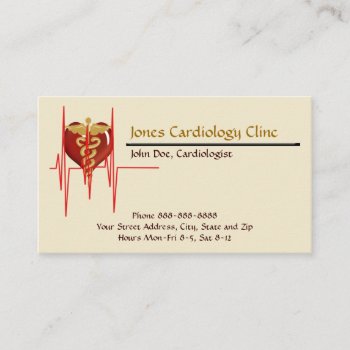 Cardiologist  Business Card by BusinessCardsCards at Zazzle