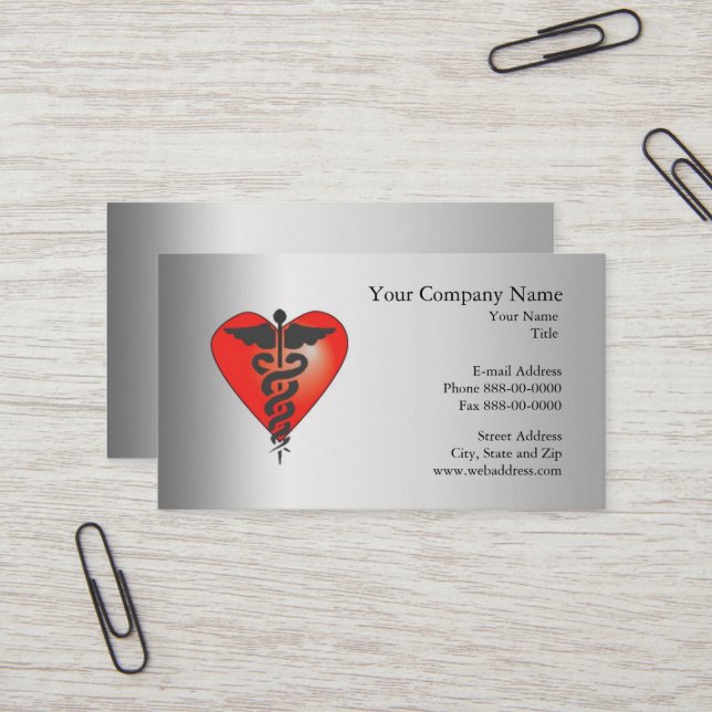 Cardiologist  Business Card (Front/Back In Situ)