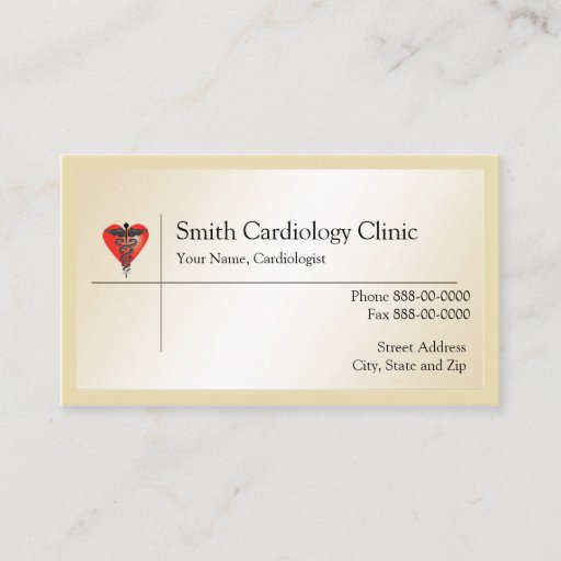 Customizable Cardiologist  Business Card