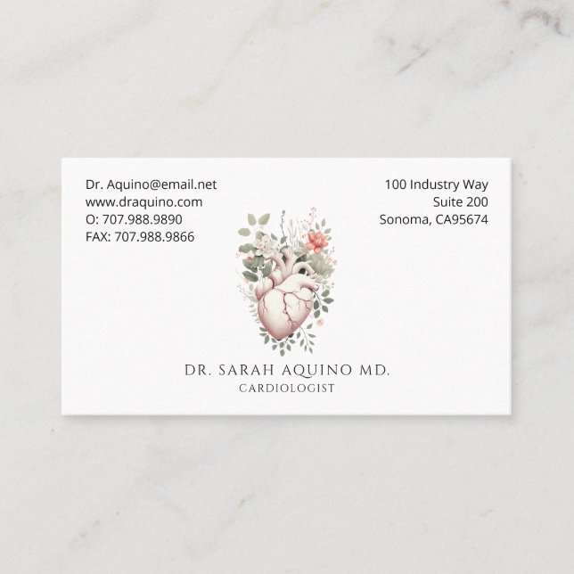 Cardiologist Business Card (Front)