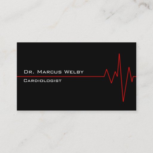 Customizable Cardiologist Business Card