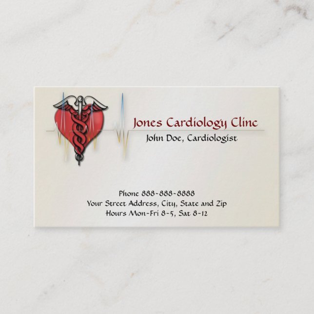 Cardiologist  Business Card (Front)
