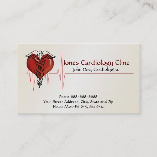 Customizable Cardiologist  Business Card