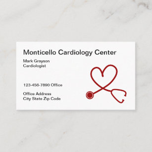 Cardiologist Cardiology Center Business Card