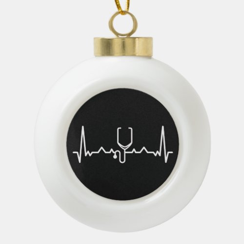 Cardiologist  ceramic ball christmas ornament