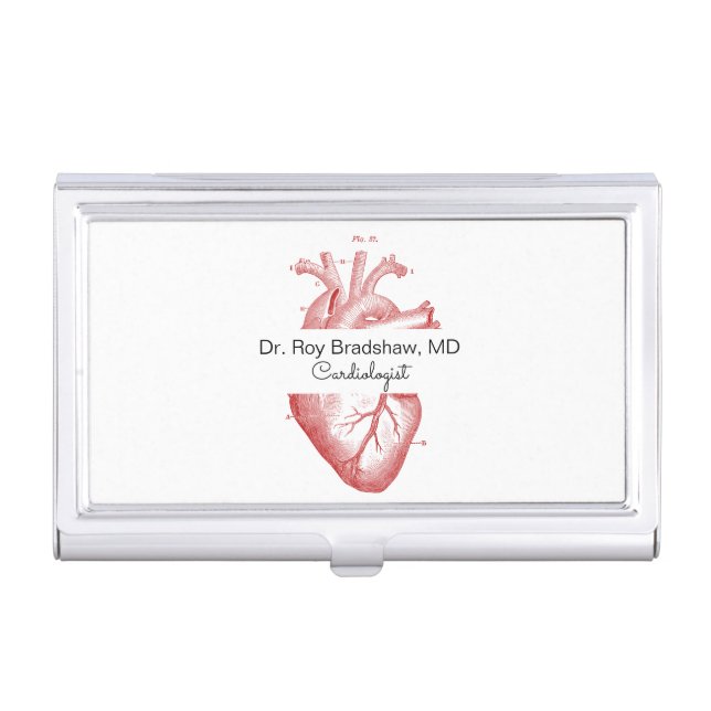 Cardiologist Doctor Business Card Case (Front)