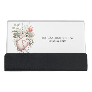 Cardiologist Doctor Desk Business Card Holder