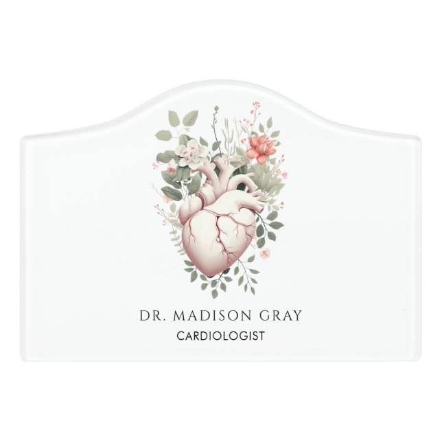 Cardiologist Doctor Door Sign (Small Crest Front)