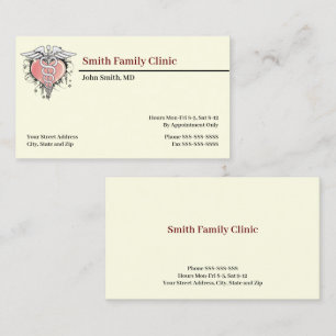 Cardiologist Doctor Medical Symbol Business Card