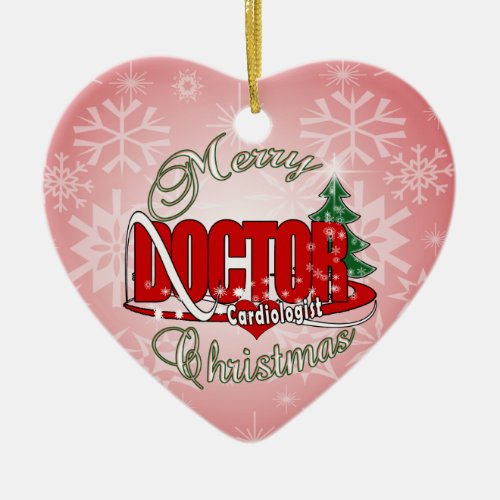 Cardiologist  DOCTOR MERRY CHRISTMAS Ceramic Ornament