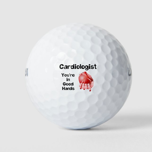 Cardiologist Good Hands  Golf Balls (Front)