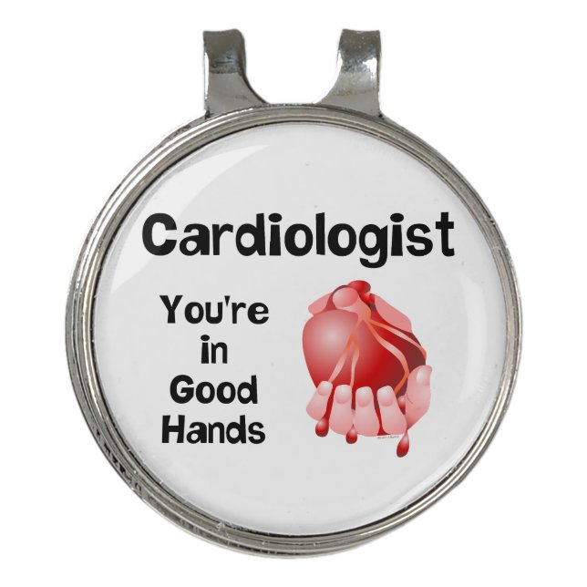 Cardiologist Good Hands  Golf Hat Clip (Front)