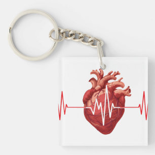 cardiologist heart doctor cardiology I Hear You Keychain