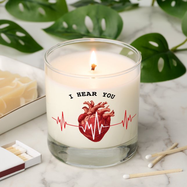 cardiologist heart doctor cardiology I Hear You Scented Candle (Lit)