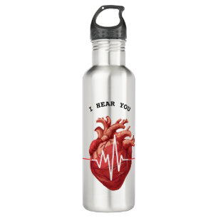 cardiologist heart doctor cardiology I Hear You Stainless Steel Water Bottle