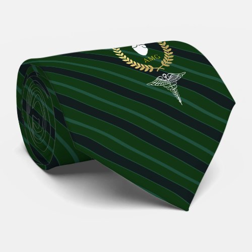 Cardiologist  Heart Doctor Customized Green Neck Tie