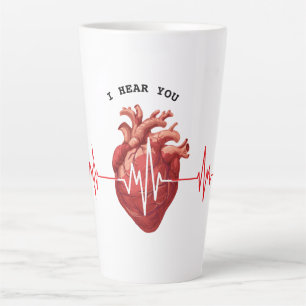 cardiologist heart doctor I Hear You Compassion  Latte Mug