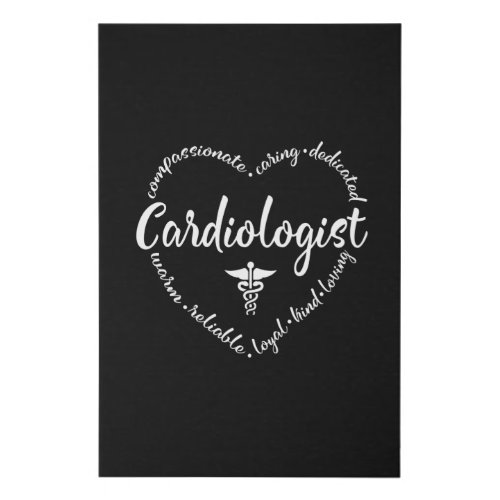 Cardiologist heart doctor Physician Faux Canvas Print