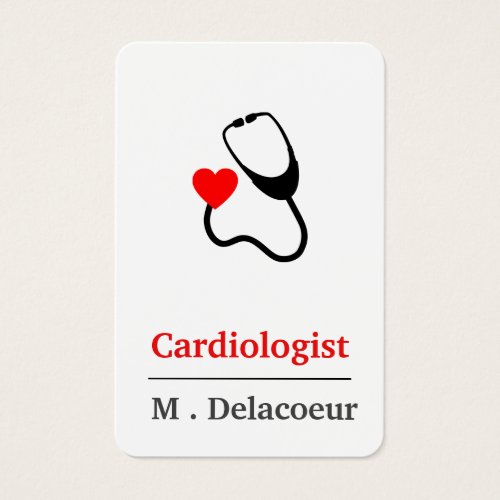 Cardiologist _  heart shaped stethoscope 