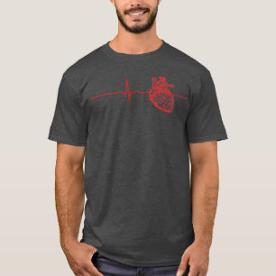 Cardiologist Heartbeat EKG ECG Cardiac Nurse T-Shirt