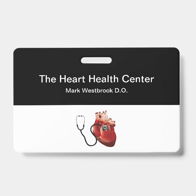 Cardiologist Medical Name Badges Template (Front)