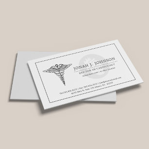 Cardiologist   Minimalist Faded Heart Symbol Business Card