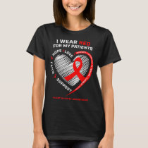 Cardiologist RN Nurses I Wear Red Heart Disease Aw T-Shirt
