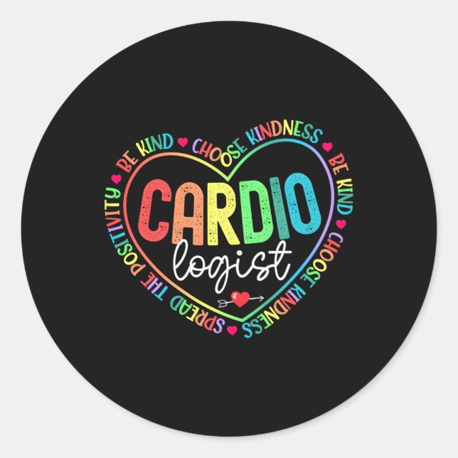 Cardiologist Squad Cardiology He Doctor Nurse Tech Classic Round Sticker (Front)