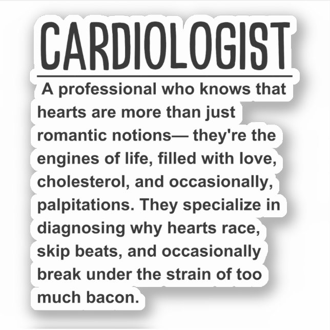 Cardiologist Sticker (Front)