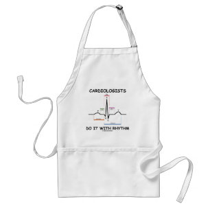 Cardiologists Do It With Rhythm (ECG/EKG) Adult Apron
