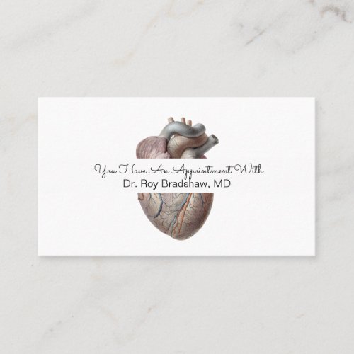 Cardiology Cardiologist Appointment Card