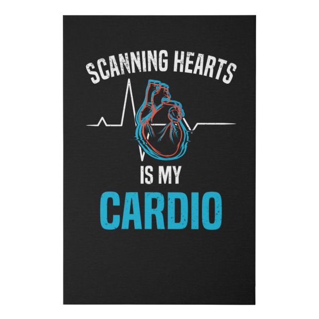 Cardiology Cardiologist Heart Heartchair Heartbeat Faux Canvas Print (Front)