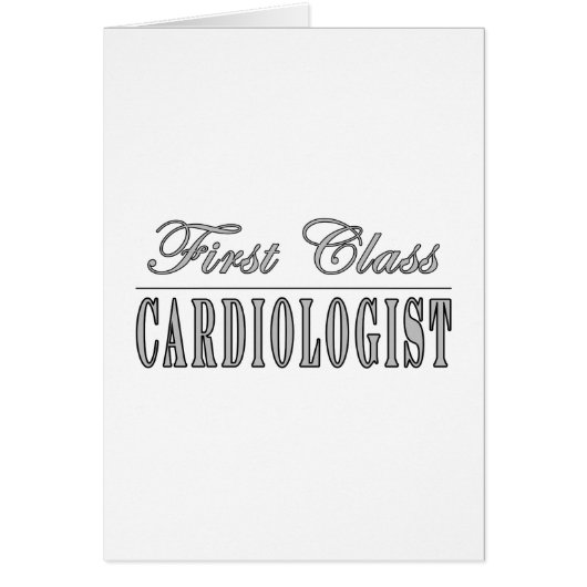 Cardiology Cardiologists First Class Cardiologist Cards (Front)